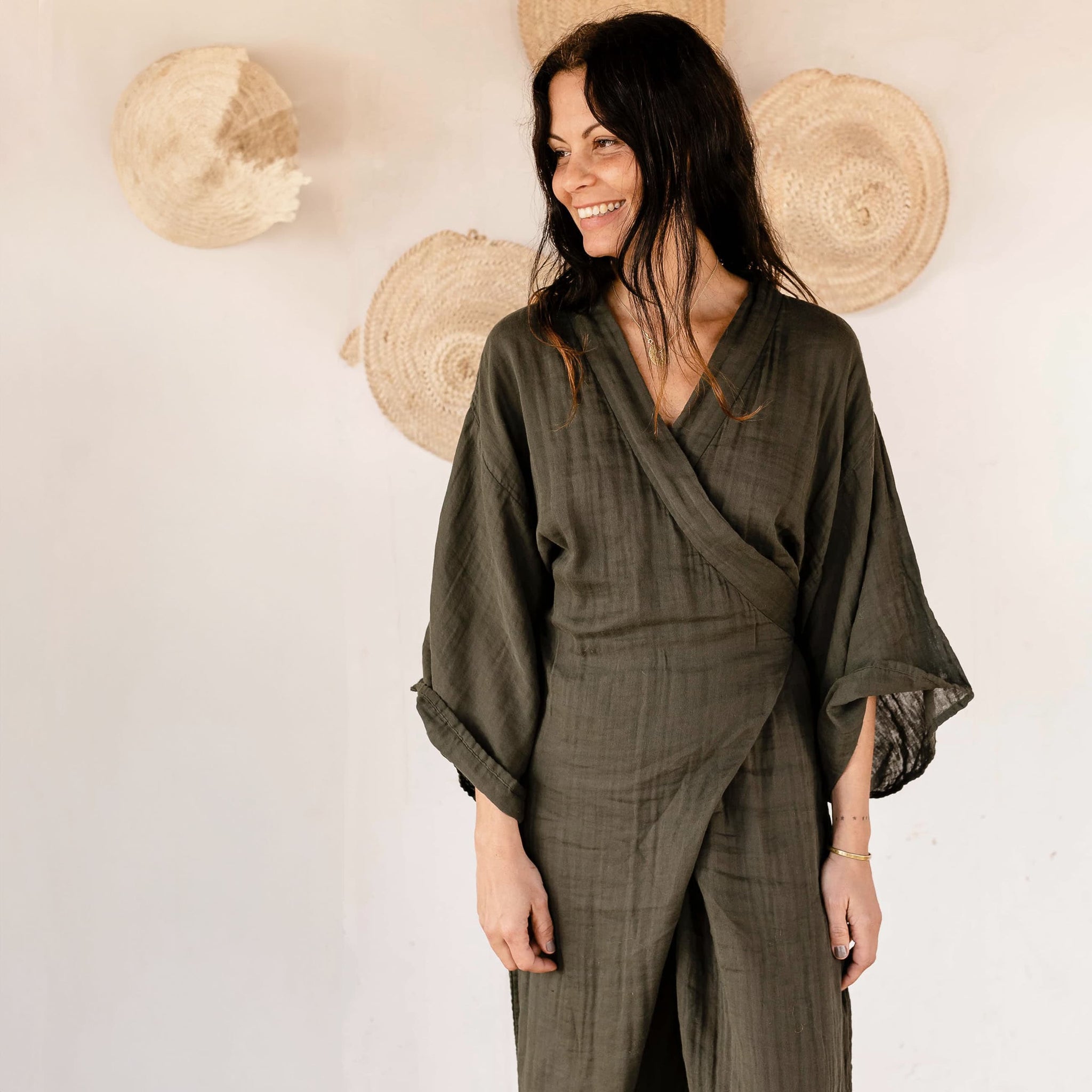 Women's Clearance Coastal Double Gauze Jumpsuit made with Organic Cotton