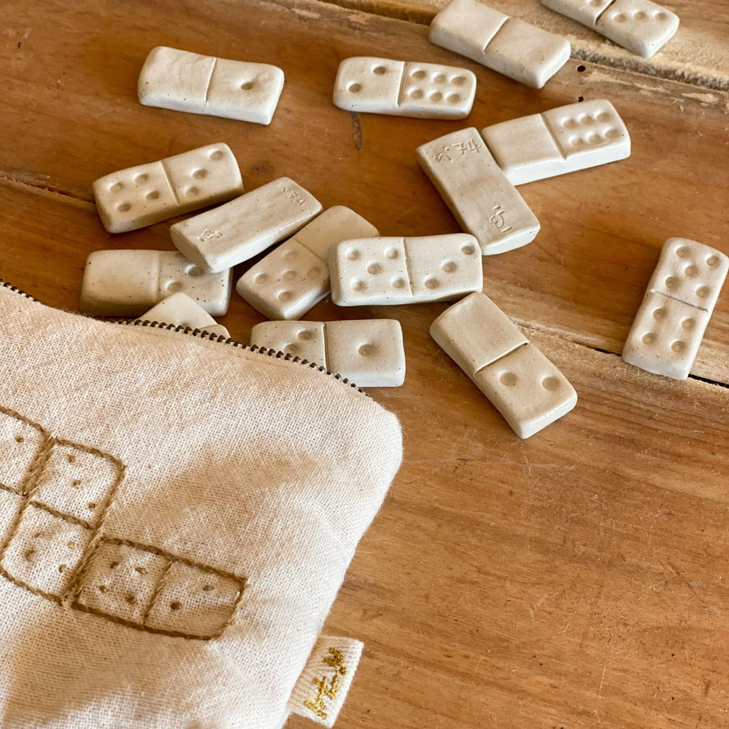 Ceramic Domino Game - S000 Natural