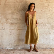 Gisele Dress - Women - HS Habotai Silk 40 - S050 Antique Bronze