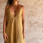 Gisele Dress - Women - HS Habotai Silk 40 - S050 Antique Bronze