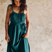 Mia Long Dress  - Women - DS Double Saloo - S022 Teal Blue