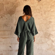 Nahuel Jumpsuit - Women - HS Habotai Silk 40 - S021 Dark Grey