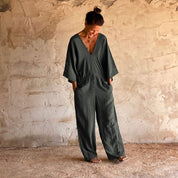 Nahuel Jumpsuit - Women - HS Habotai Silk 40 - S021 Dark Grey