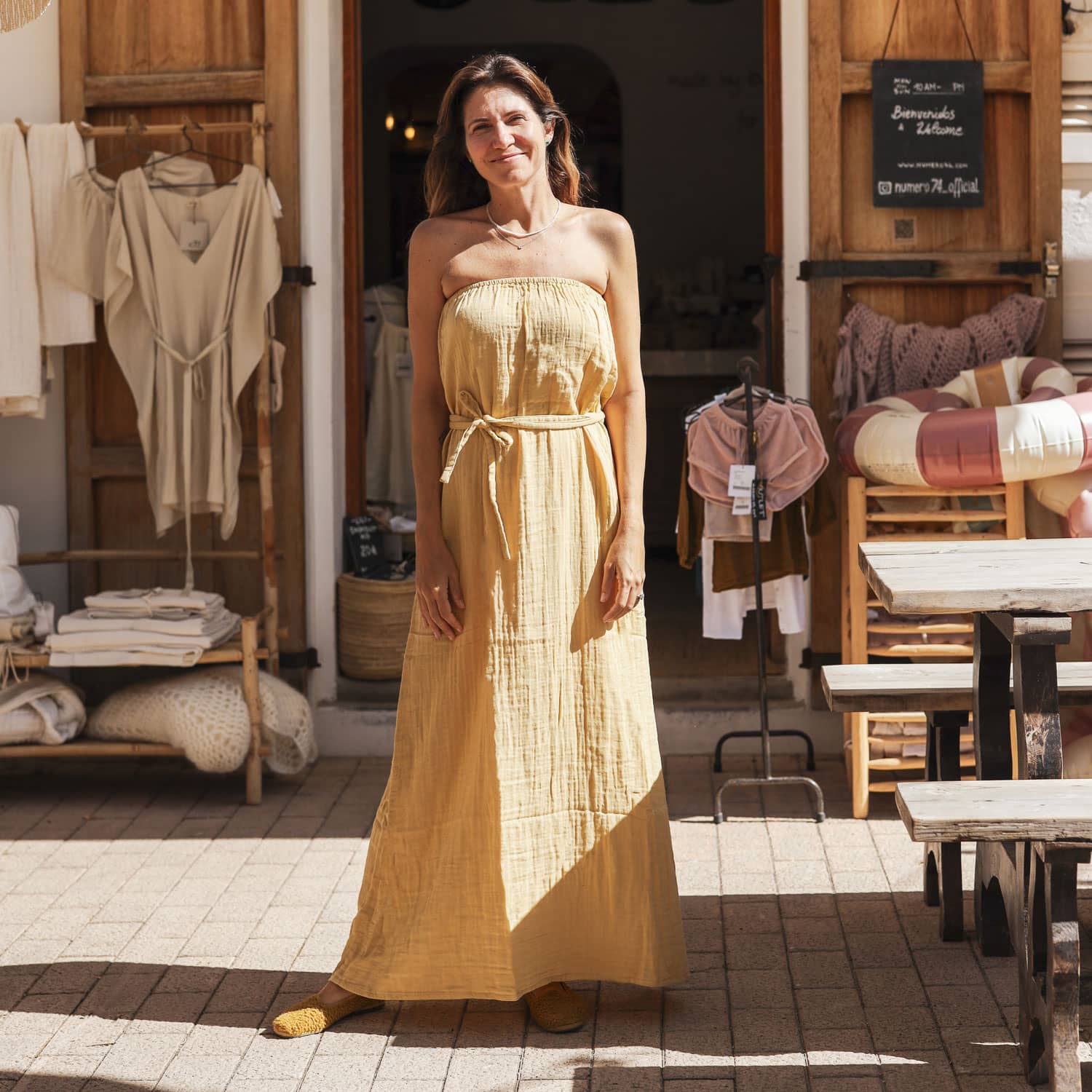 Sienna Long Dress - Women - DS Double Saloo - S048 Mellow Yellow